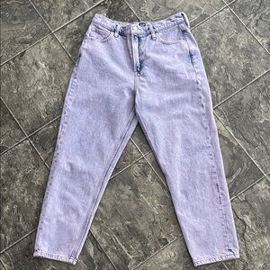 GAP Women's Y2K Acid-Wash Lilac Purple Mom Jeans Retro Streetwear Indie